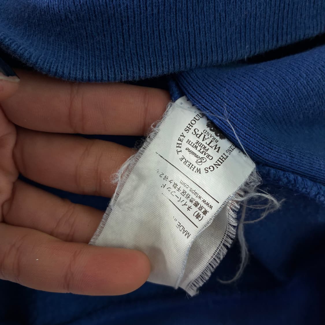 Wtaps  더블탭스 코튼 스펠아웃 블루 후드티  상품이미지5