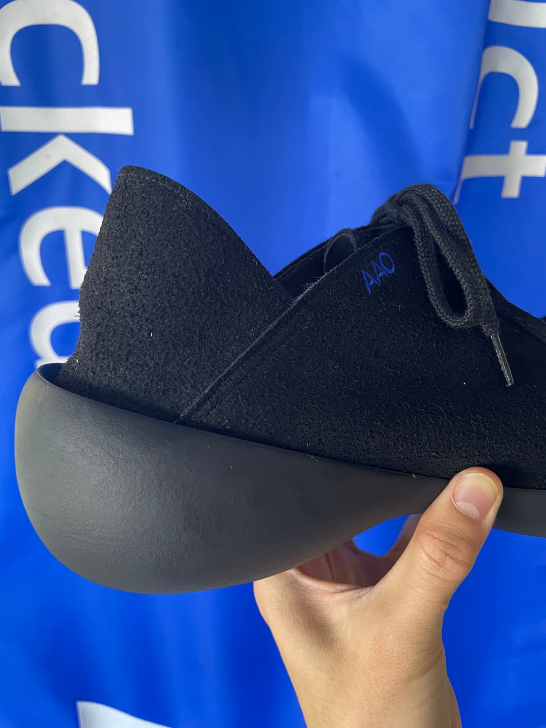 AAO BOLD SHAPE 2hole shoes / black suede 상품이미지4