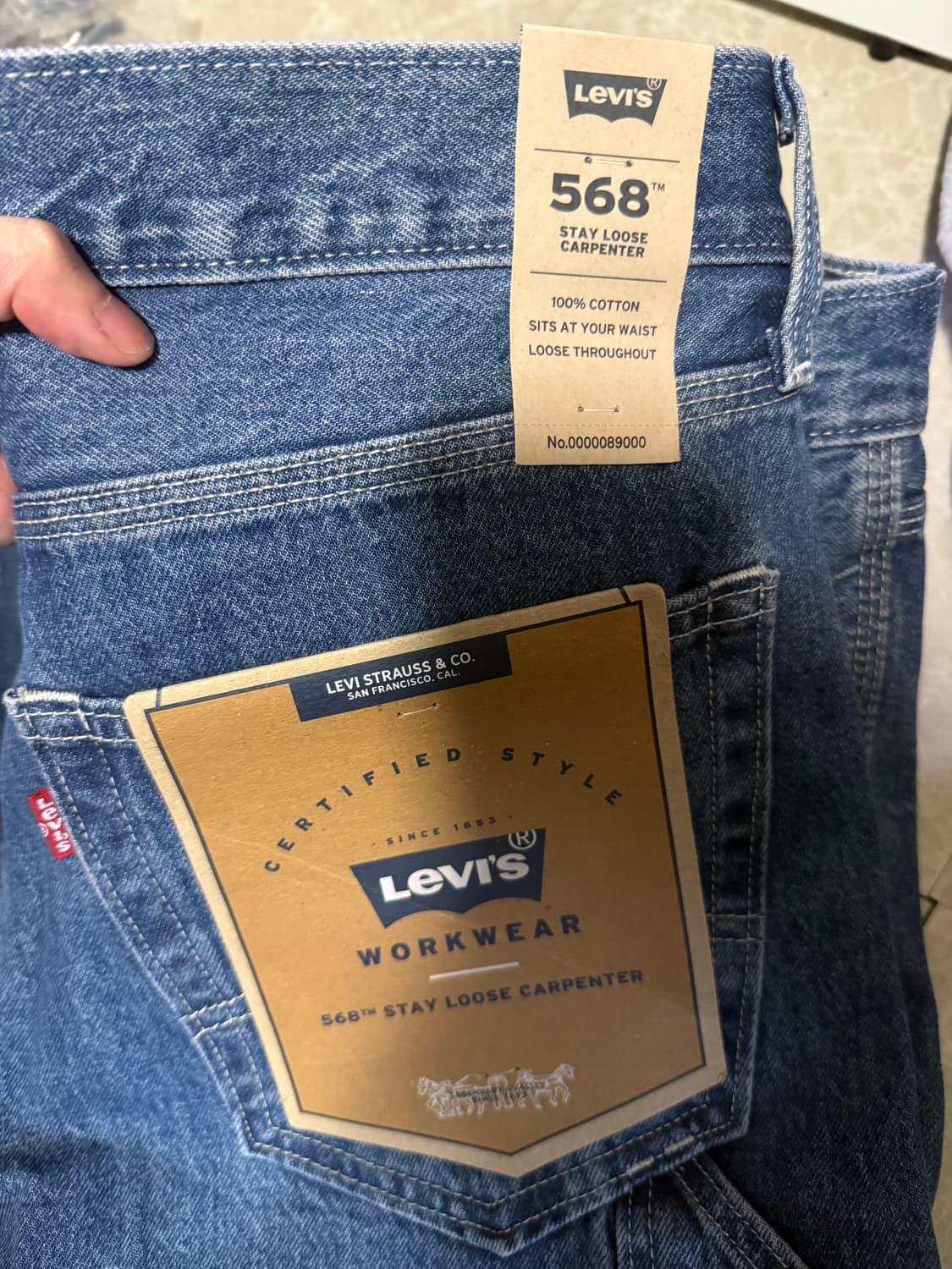 32사이즈 리바이스 568 스테이 루즈 카펜터 상품이미지2