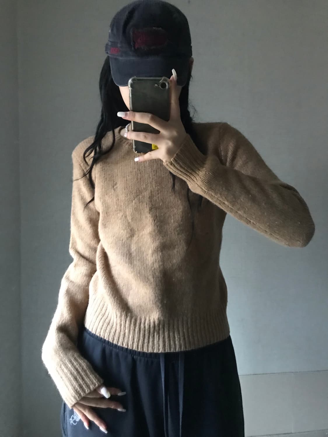 폴로 베이지 보카시 니트 상품이미지2