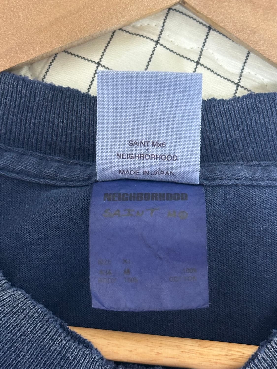 (XL)네이버후드x세인트마이클 NBHD 반팔 티셔츠 네이비 상품이미지6