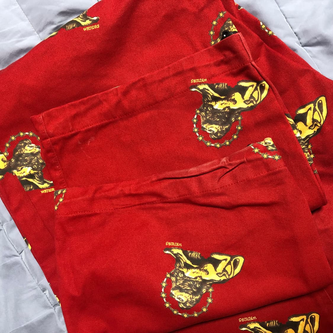 위캔더스 킹 팬츠  코튼 팬츠 레드 상품이미지2