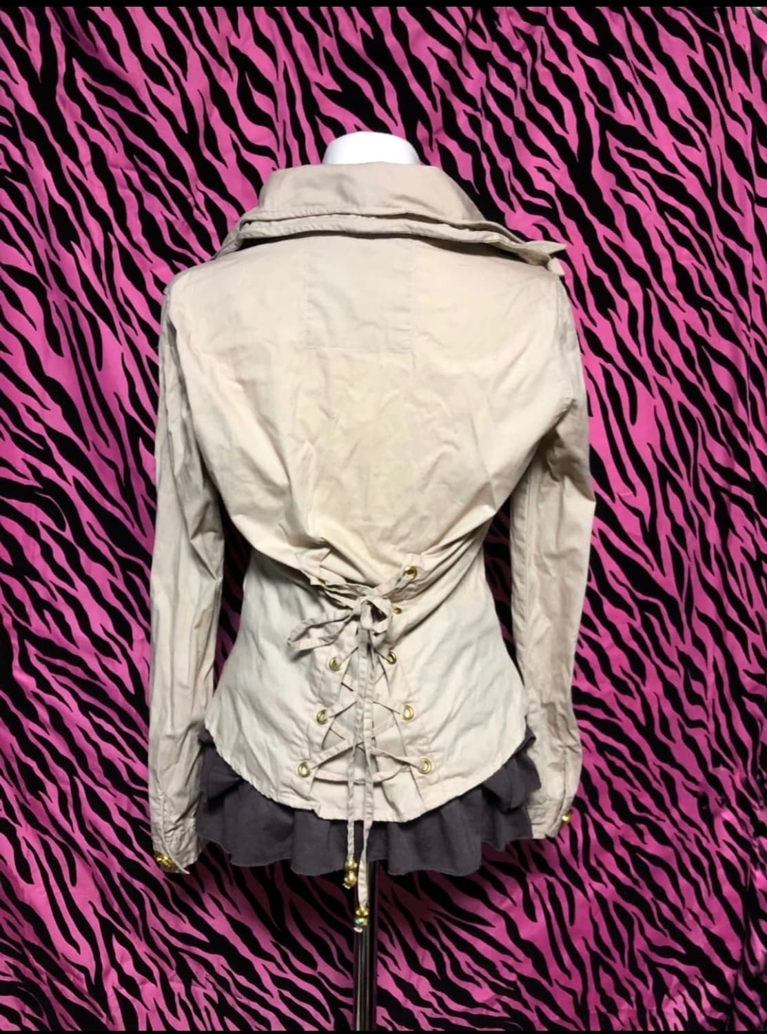 골드 버튼 코트 재킷 셔츠 베이지 상품이미지2