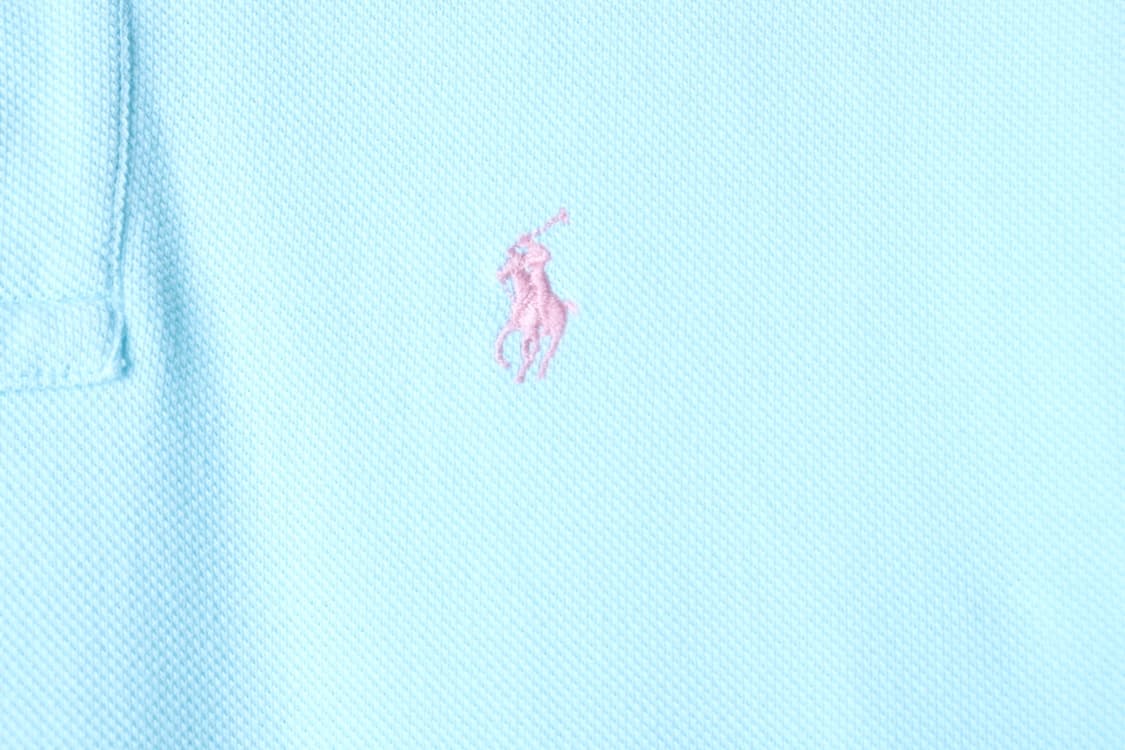 (M) 폴로 랄프로렌 반팔 카라 티셔츠 연블루 무지 컬러포니-H30673 상품이미지5