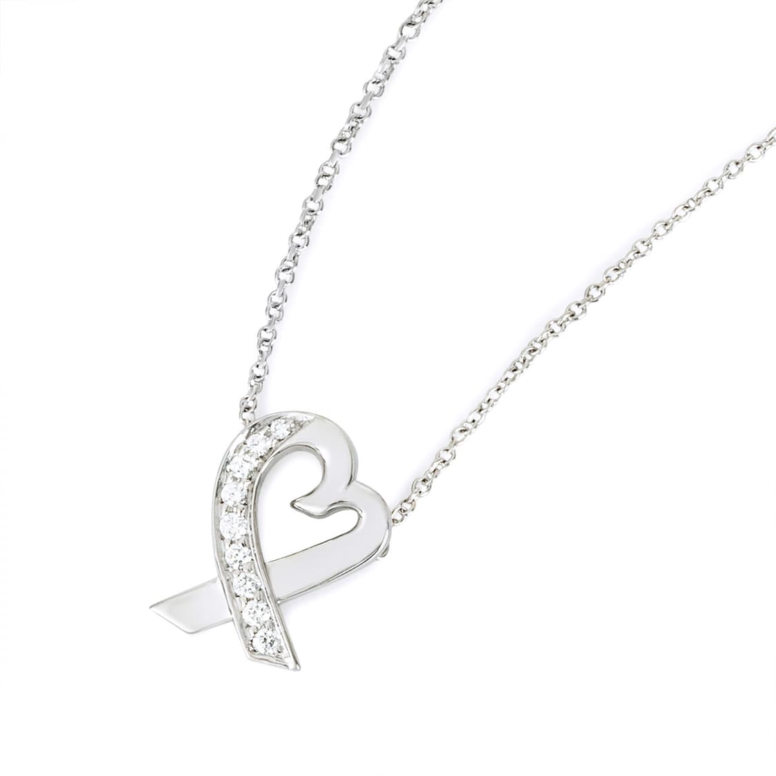 티파니 러빙 하트 9P 천연다이아몬드 티파니앤코 18K 화이트골드 펜던트 상품이미지6