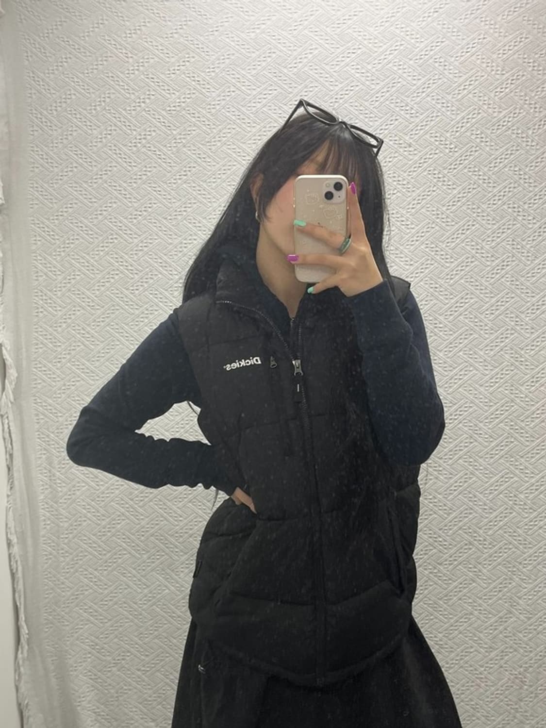 디키즈 베이직 모던 스펠로고 패딩 조끼 M C06818 상품이미지2