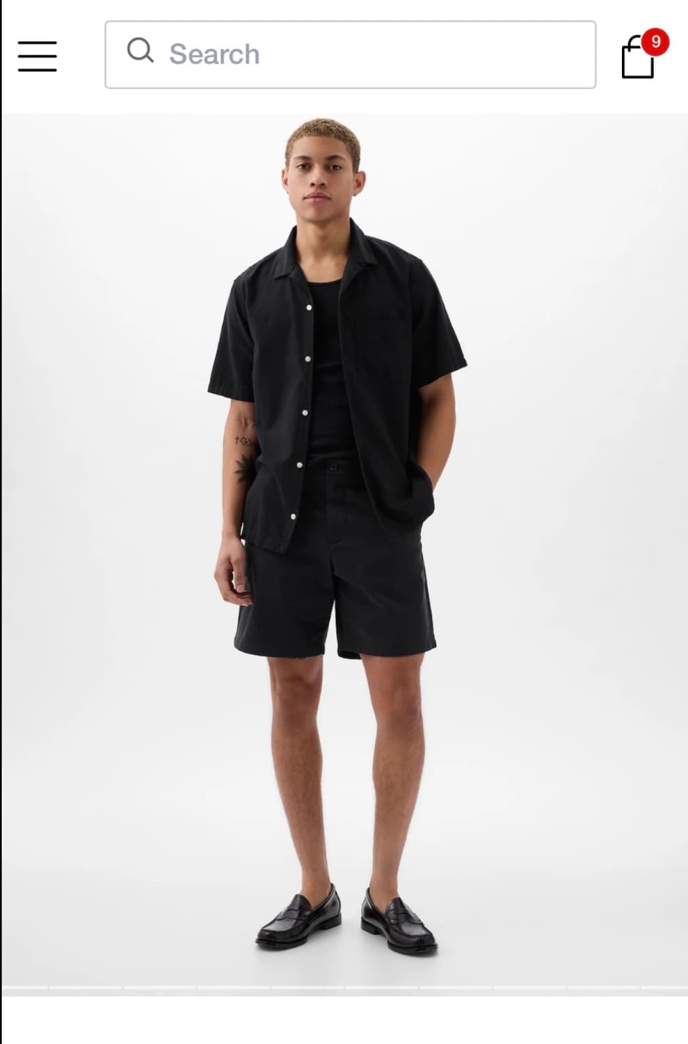 갭 GAP 반바지 프렙스터 검정 28 새제품 상품이미지1