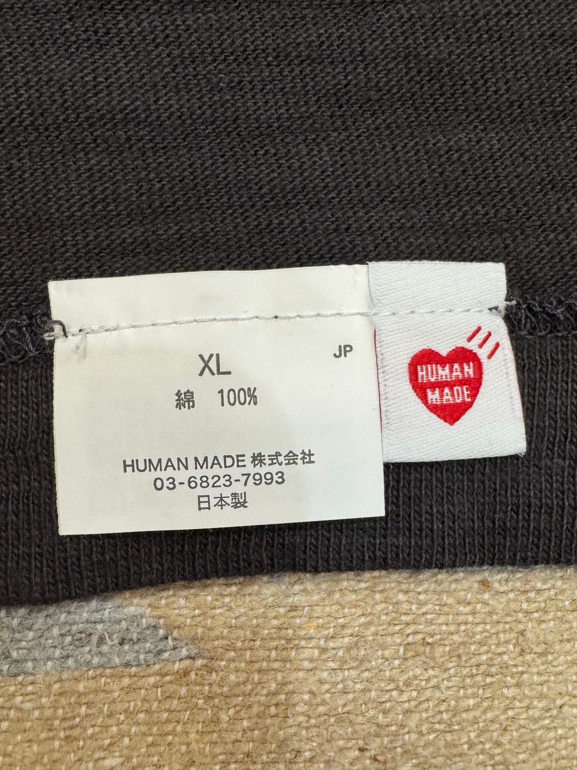 [XL] 휴먼 메이드 그래픽 티셔츠 블랙 상품이미지8
