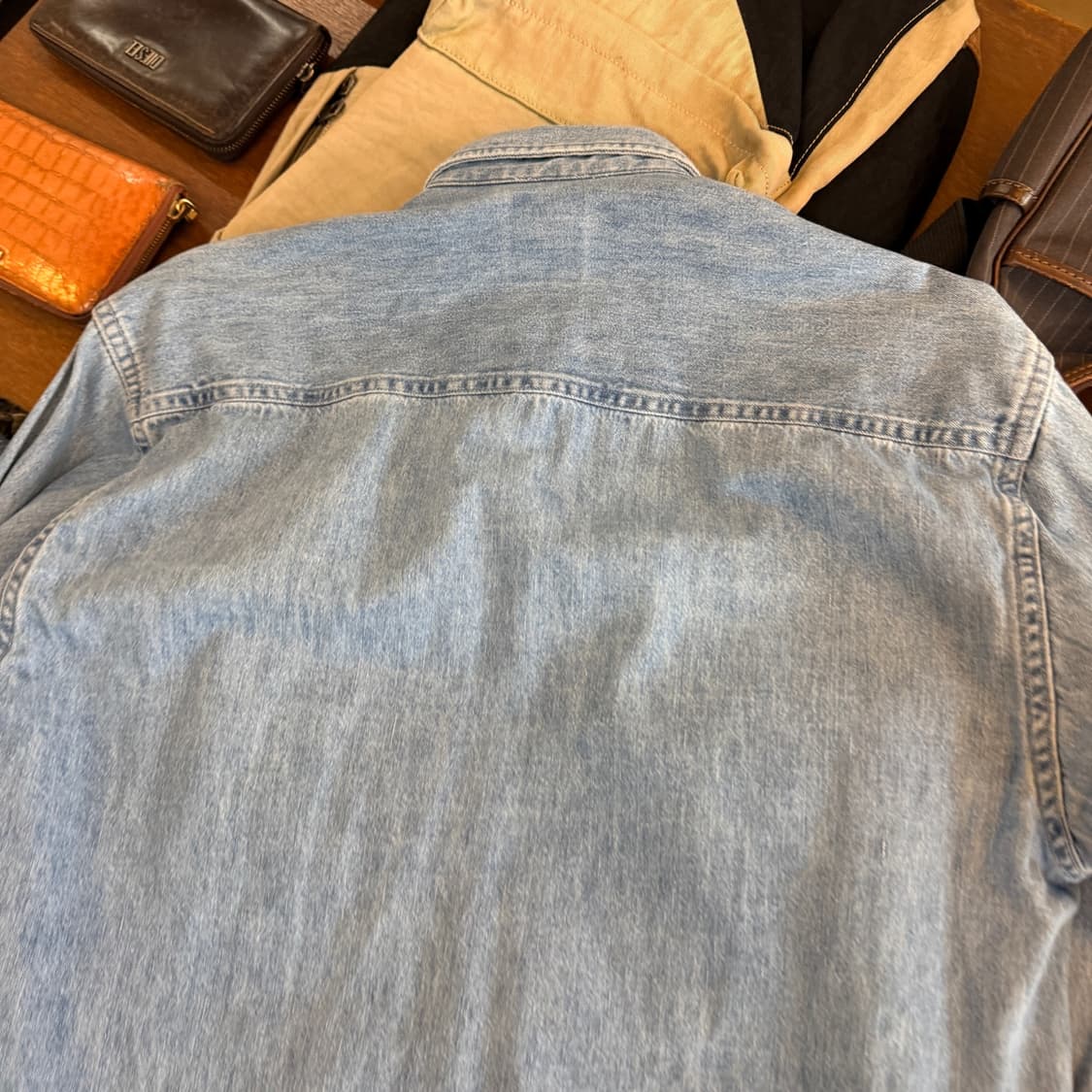 올드 갭 캐나다 생산 투포켓 데님 셔츠 S M 상품이미지6