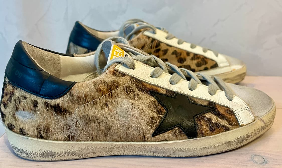 골든구스 Golden Goose슈퍼스타 레오파드 송치 로우탑 37 상품이미지3