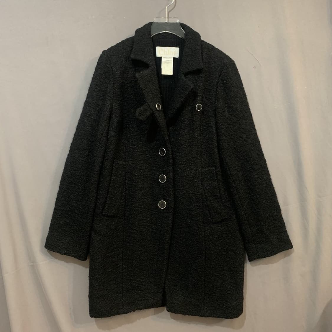 76 끌로에 부클레 블랙 하프 코트 상품이미지1