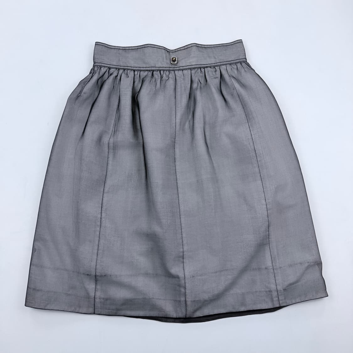 CHANEL 07P Black Silk sheer skirt 상품이미지2