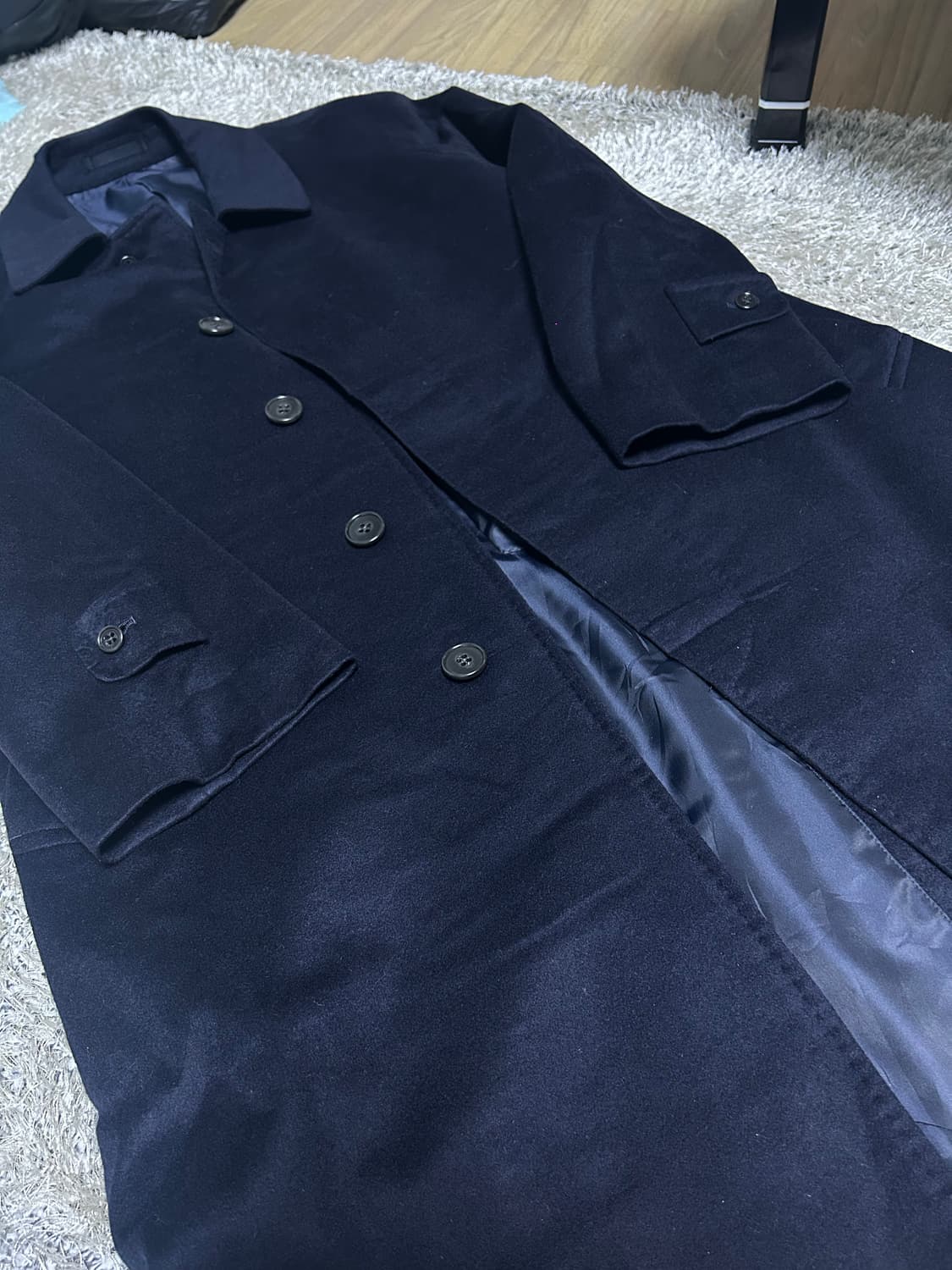 이태리제 에르메네질도 캐시미어 100프로 원단 코트 사이즈 105~110 상품이미지3