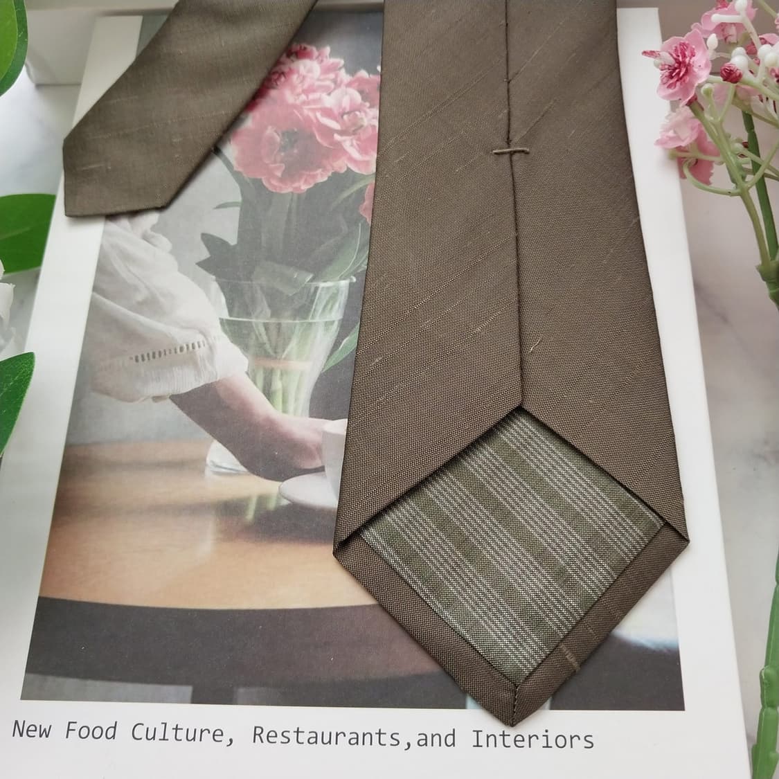 짐톰슨 실크 진베이지 넥타이 7.5cm A등급 K1573
 상품이미지6