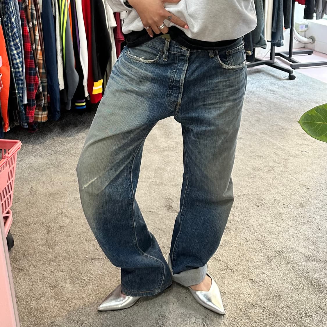 리바이스501 오리지널 워싱 데님 팬츠(32) 상품이미지1