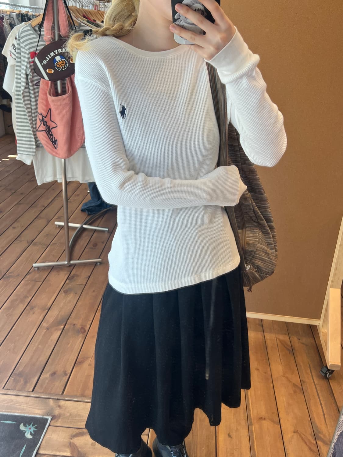 폴로 화이트 와플 롱슬리브 상품이미지4