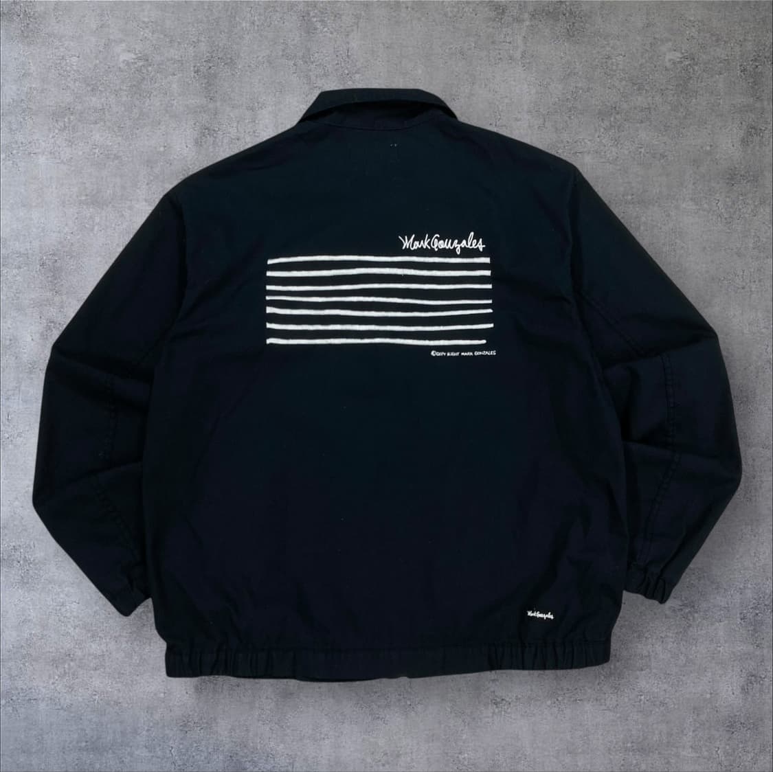 마크곤잘레스 네이비 컬러 빅로고 스윙탑 자켓 상품이미지2
