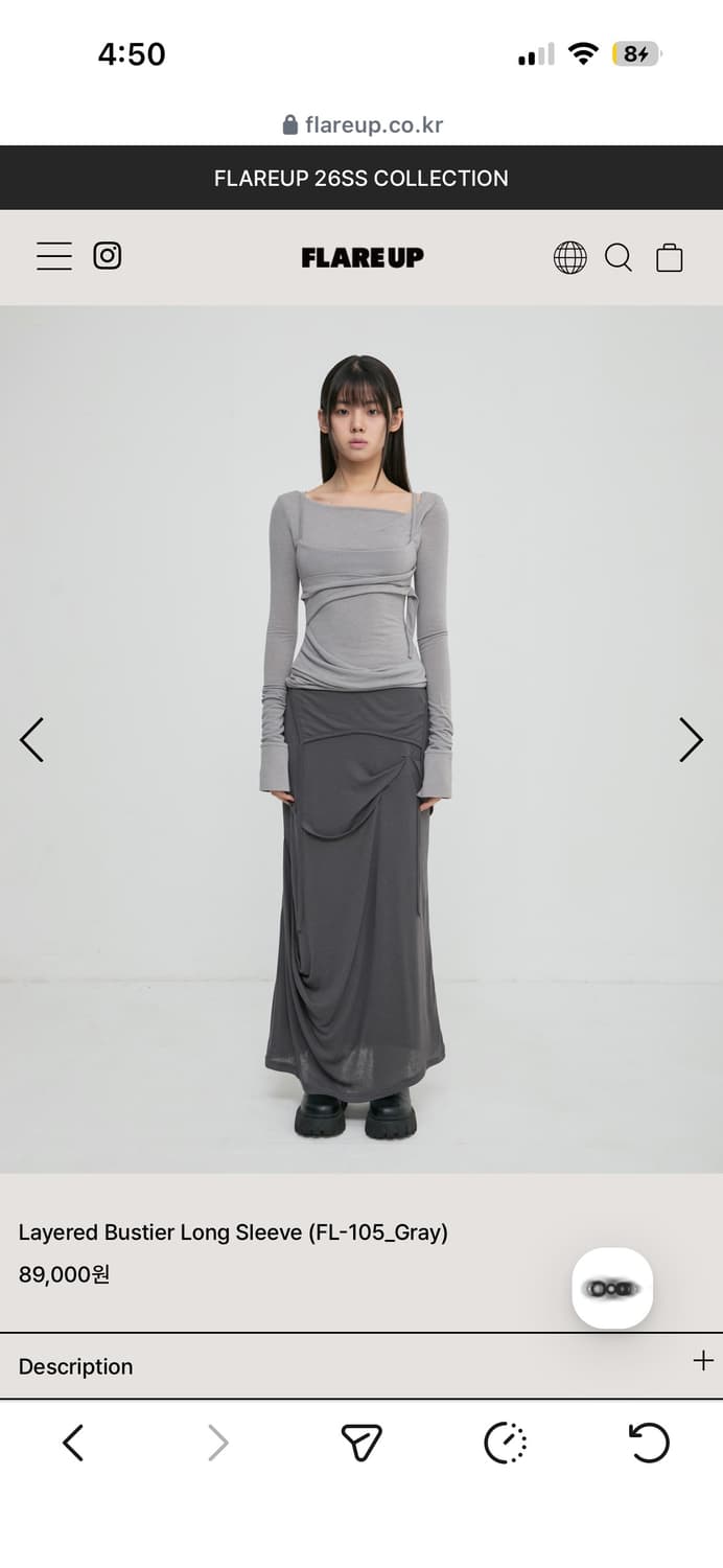 Flare up  Layered Bustier Long Sleeve 상품이미지2