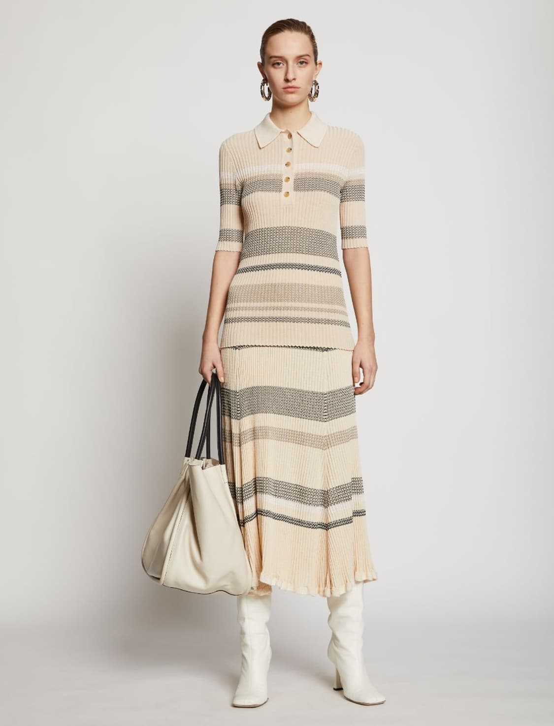 (정품)프로엔자슐러 Proenza Schouler 베이지 폴로탑 상품이미지1