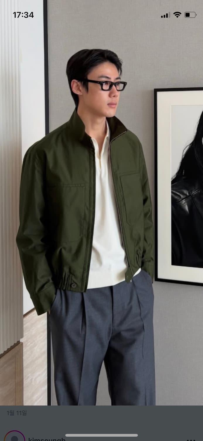 Pottery 하이넥 블루종 상품이미지1