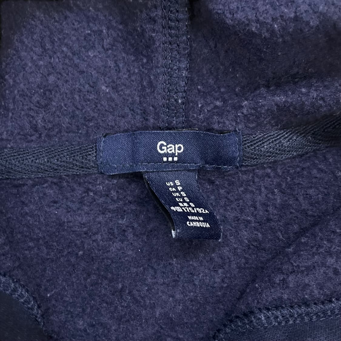갭 GAP 스펠 로고 후드집업 네이비 상품이미지4