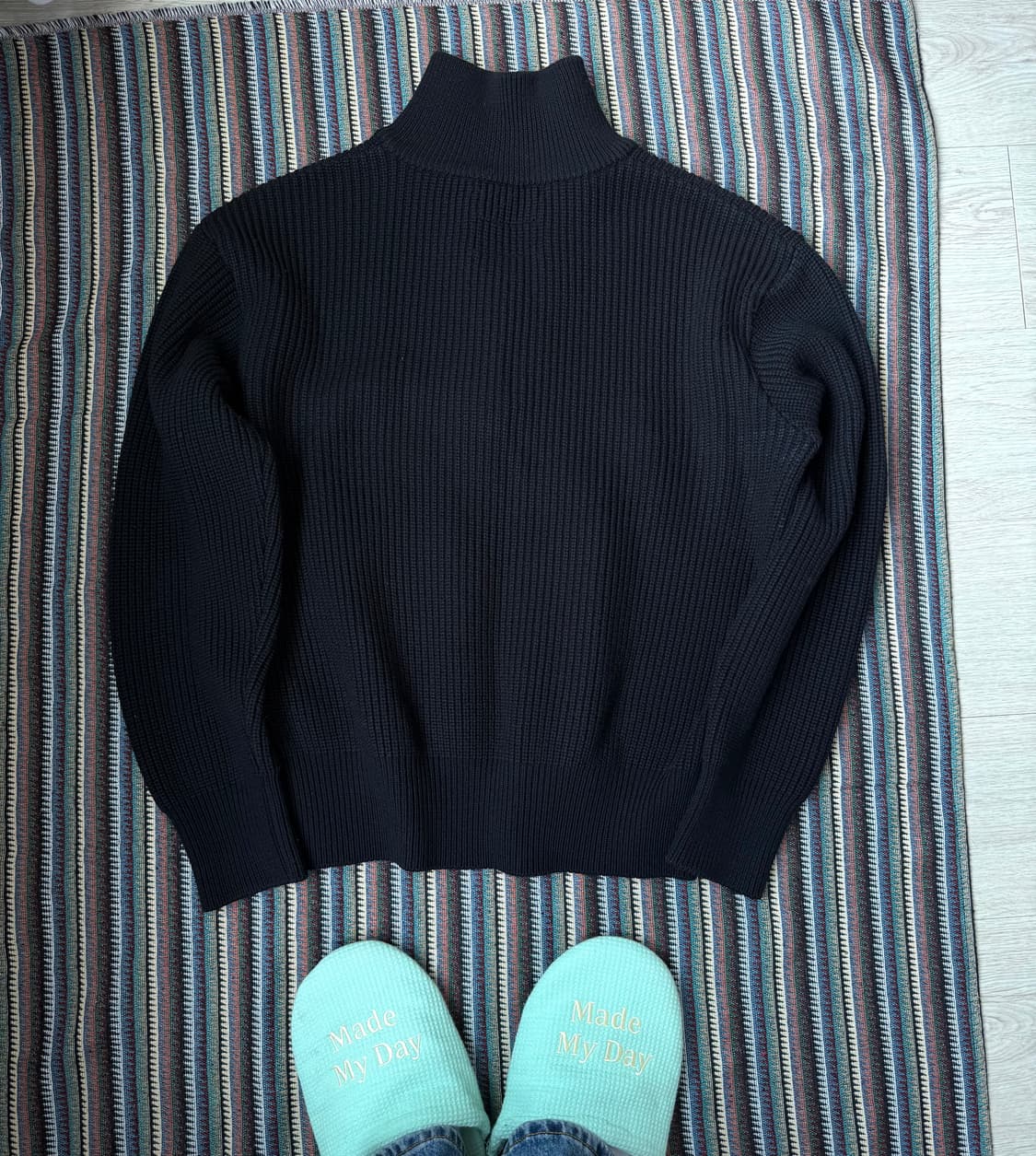 헤리티지플로스 니트 집업 상품이미지4