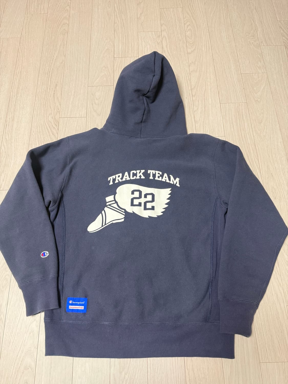 챔피언X디스이즈네버댓 REVERSE WEAVE 11.5oz 기모 후드티 상품이미지2