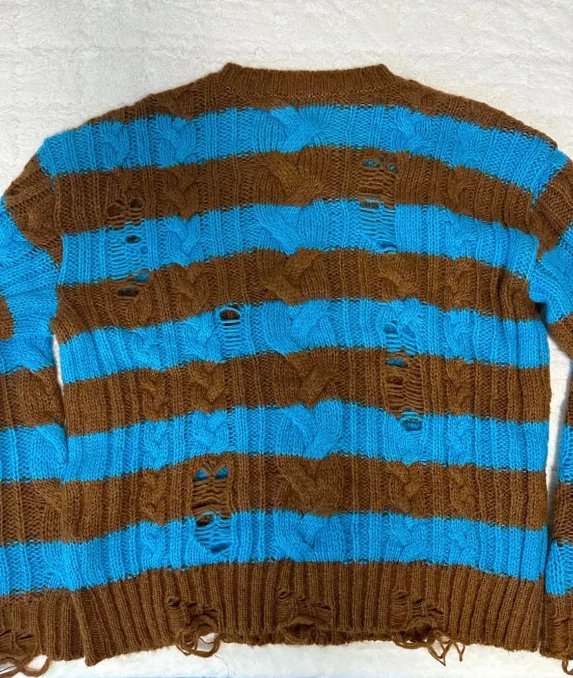 앤더슨벨 디스트로이드 스트라이프 니트 L 상품이미지3