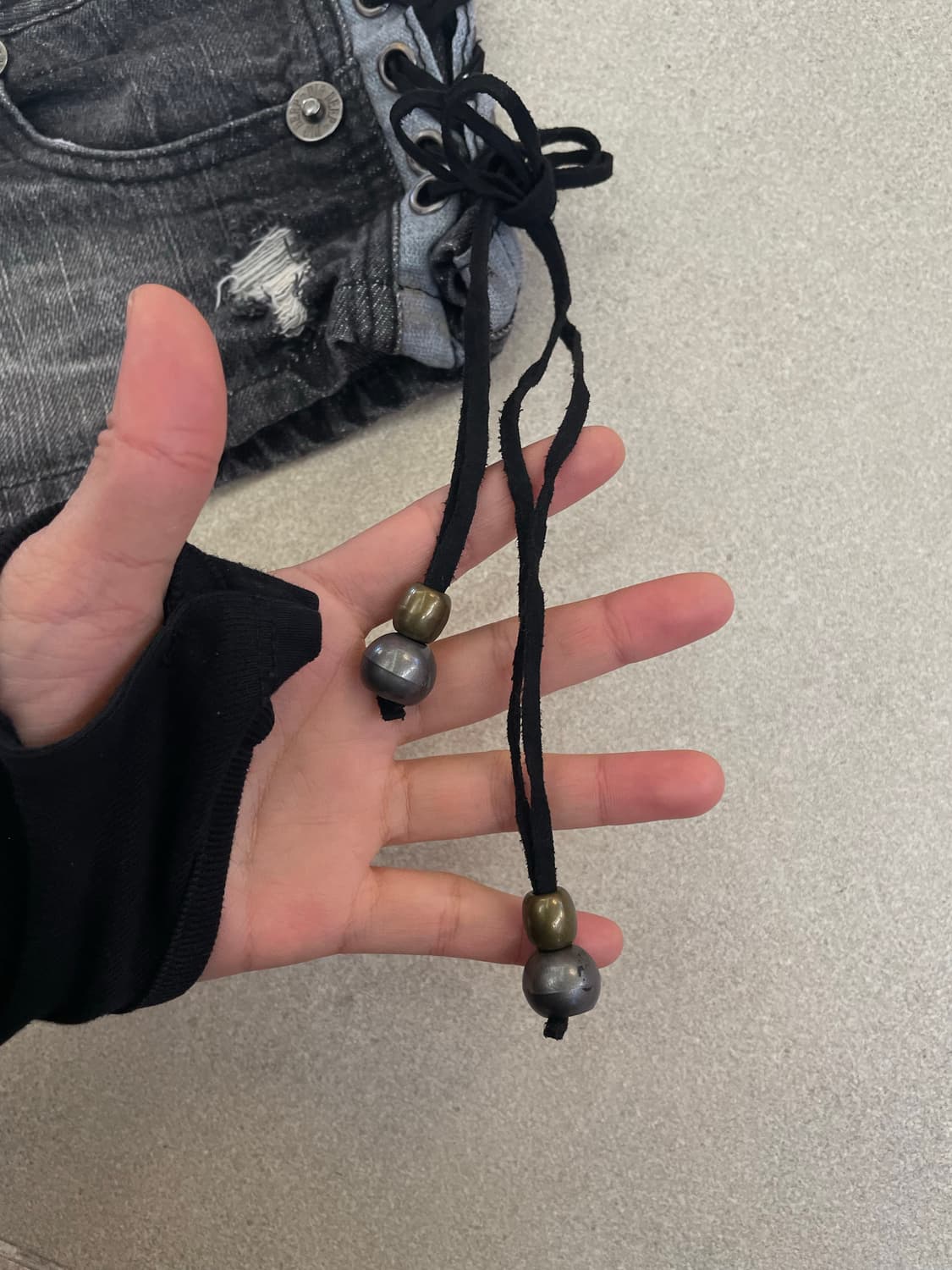 아일렛 데님 숏츠 상품이미지5