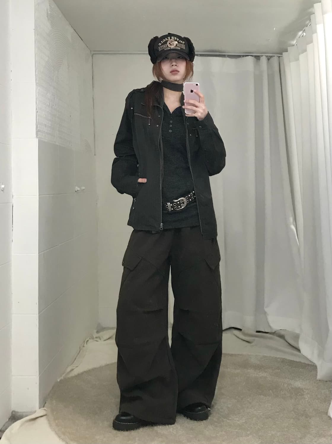 빈티지 브라운 캐주얼 웨스턴 이너 코디 세트 상품이미지1