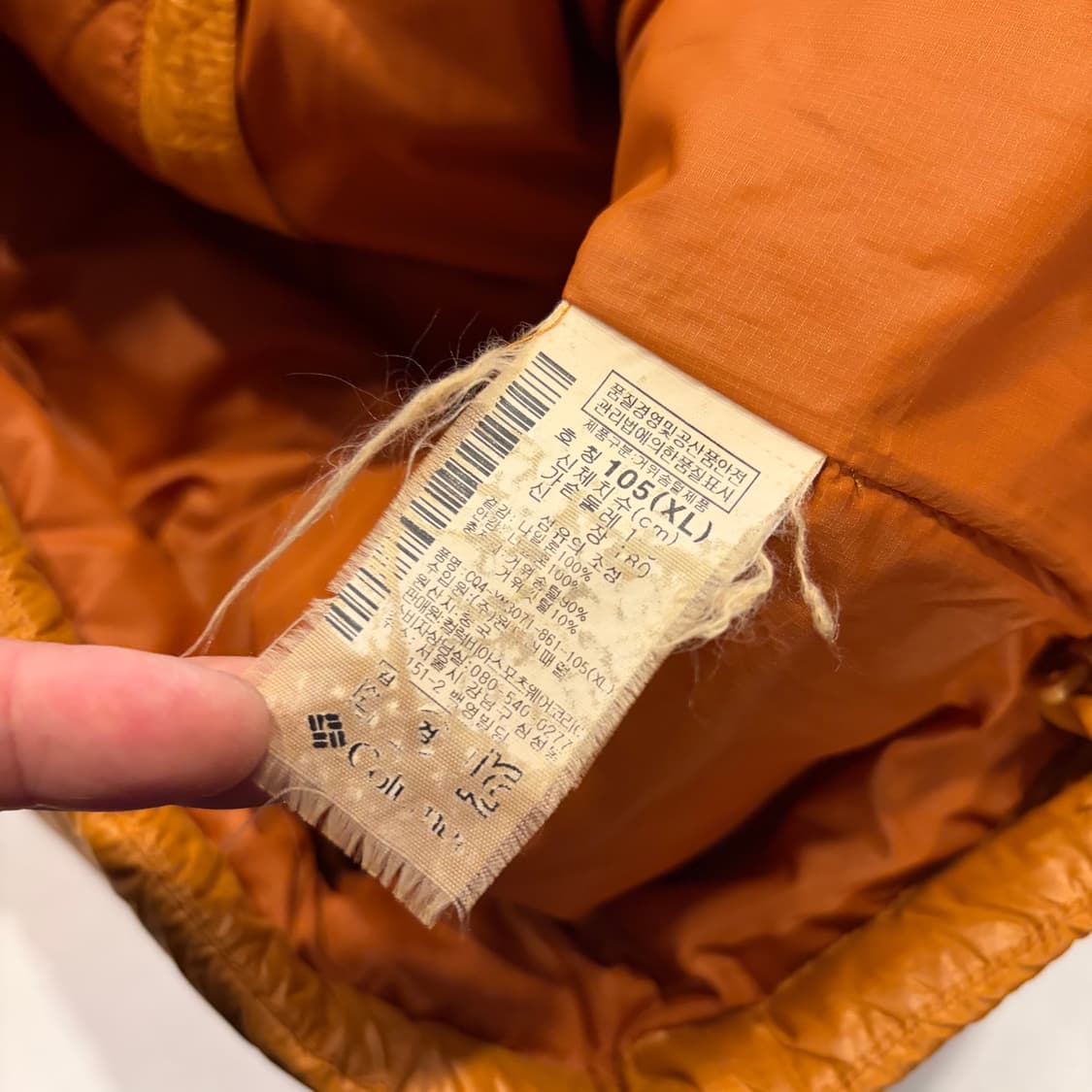 [XL] 컬럼비아 티타늄 옴니쉴드 오렌지 퀼팅 패딩 D795 상품이미지9