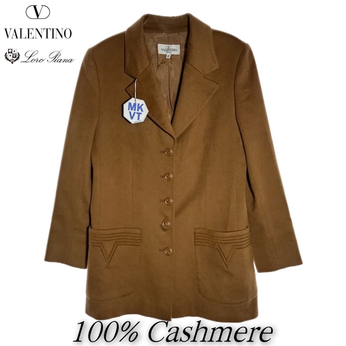 발렌티노 로로피아나 100% 캐시미어 금장 버튼 자켓 상품이미지1