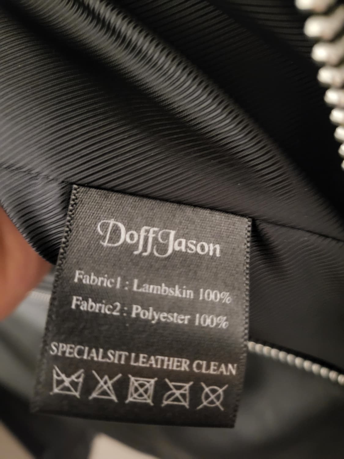 [L]도프제이슨 램스킨 가죽 자켓 블랙 상품이미지6