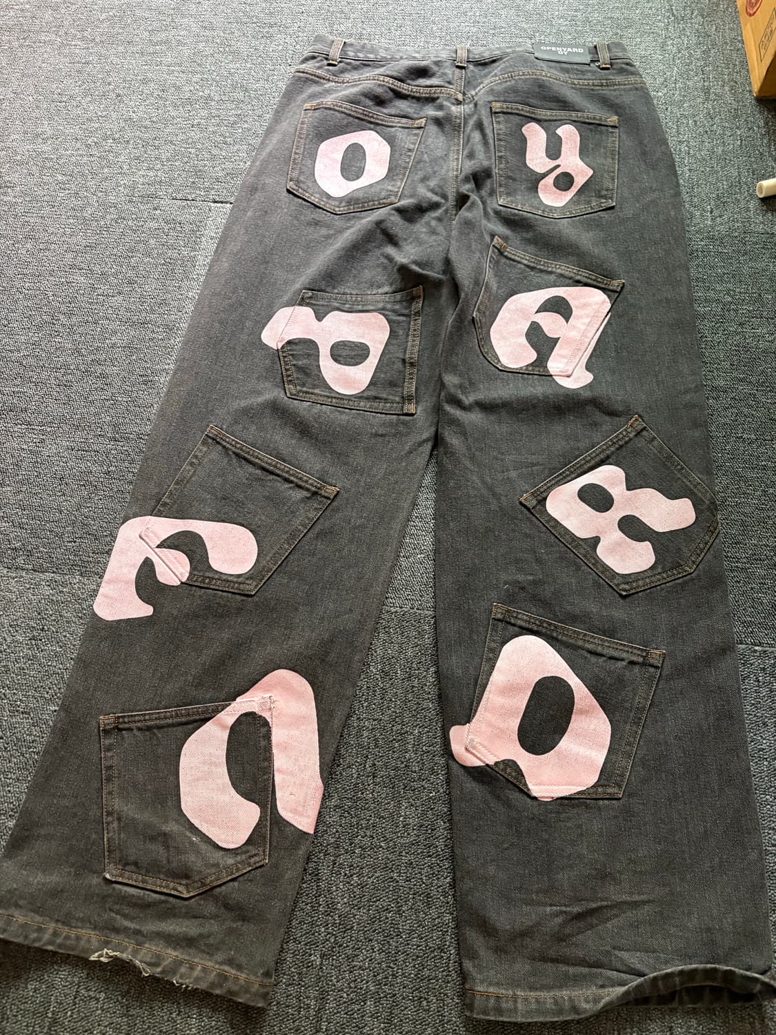 (2) 오와이 로고 데님 배기 팬츠 상품이미지1