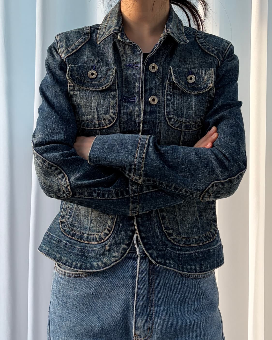 [XS]폴로 랄프로렌 진스 엘보패치 데님 자켓 상품이미지2