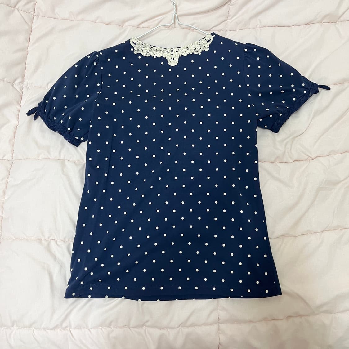 네이비 도트 반팔티 상품이미지2