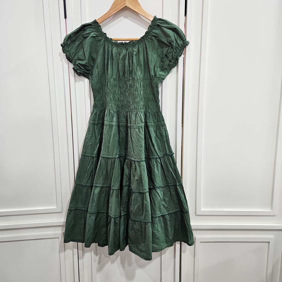 그린 레이스 셔링 롱원피스 상품이미지4