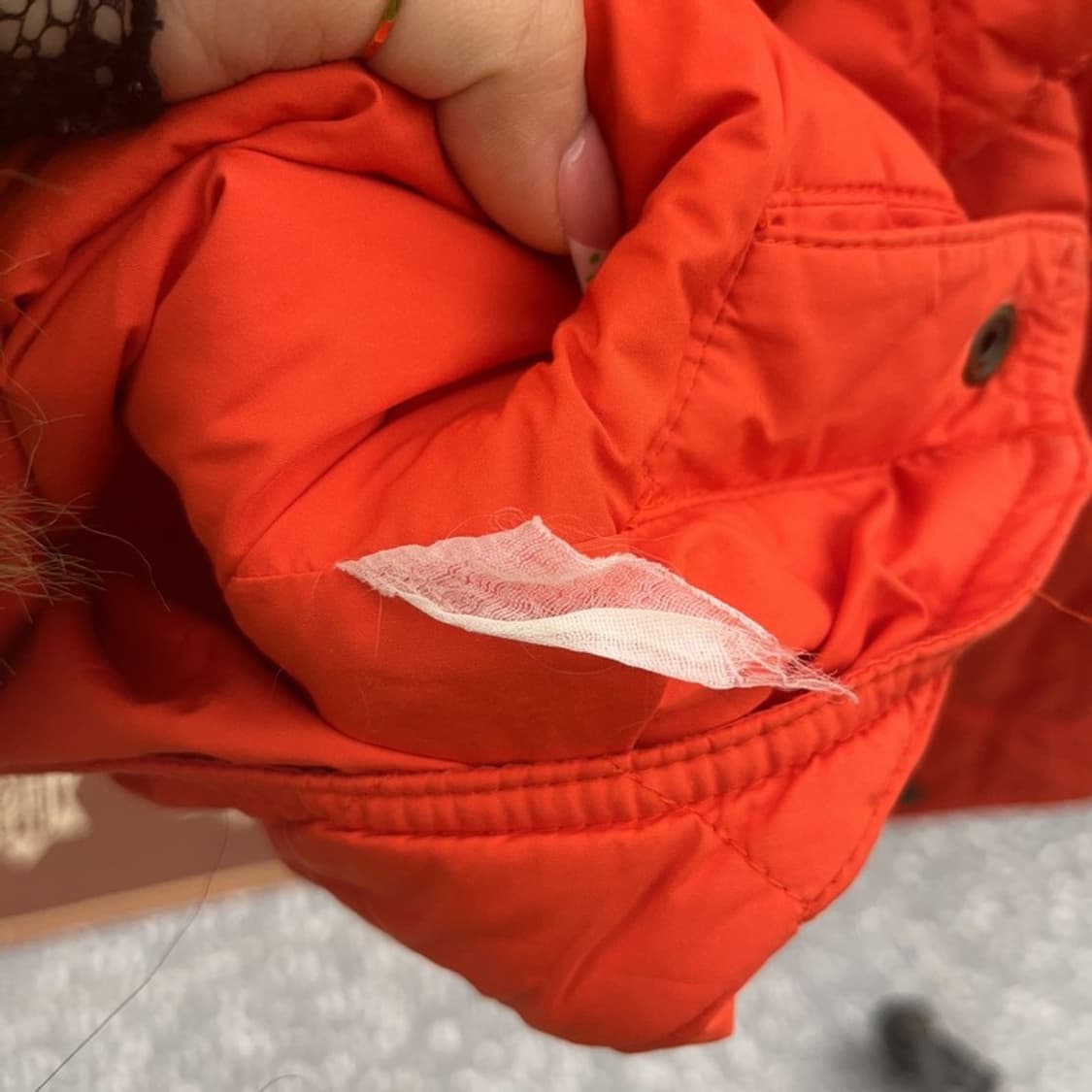 폴로 랄프로렌 키치 오렌지 깔깔이 퀄팅 경량패딩 자켓 XL C08977 상품이미지6