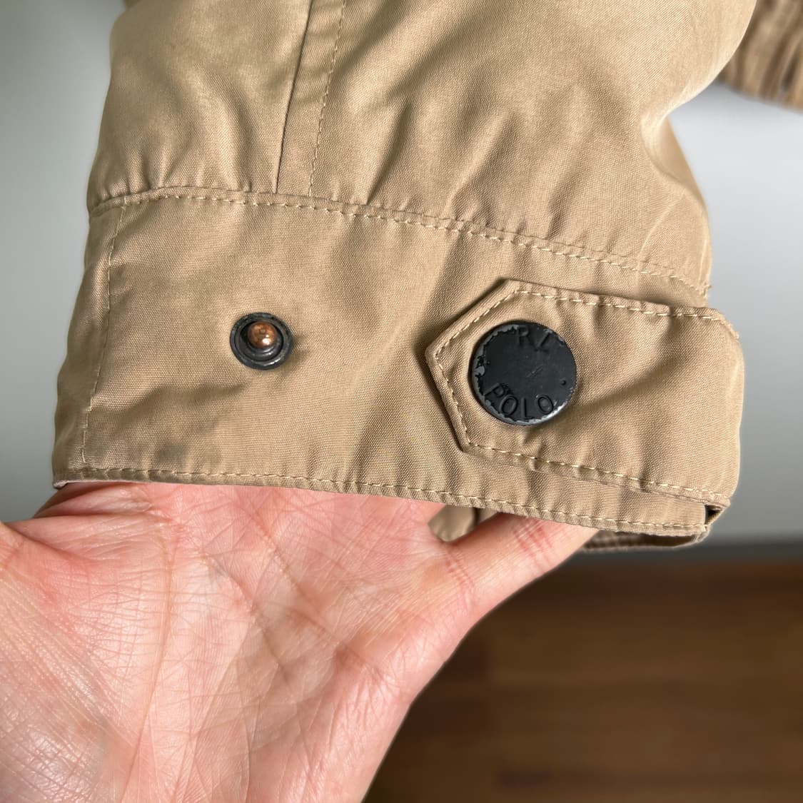 폴로 랄프로렌 베이지 플리스 라이닝 웜업 자켓 XL 상품이미지7