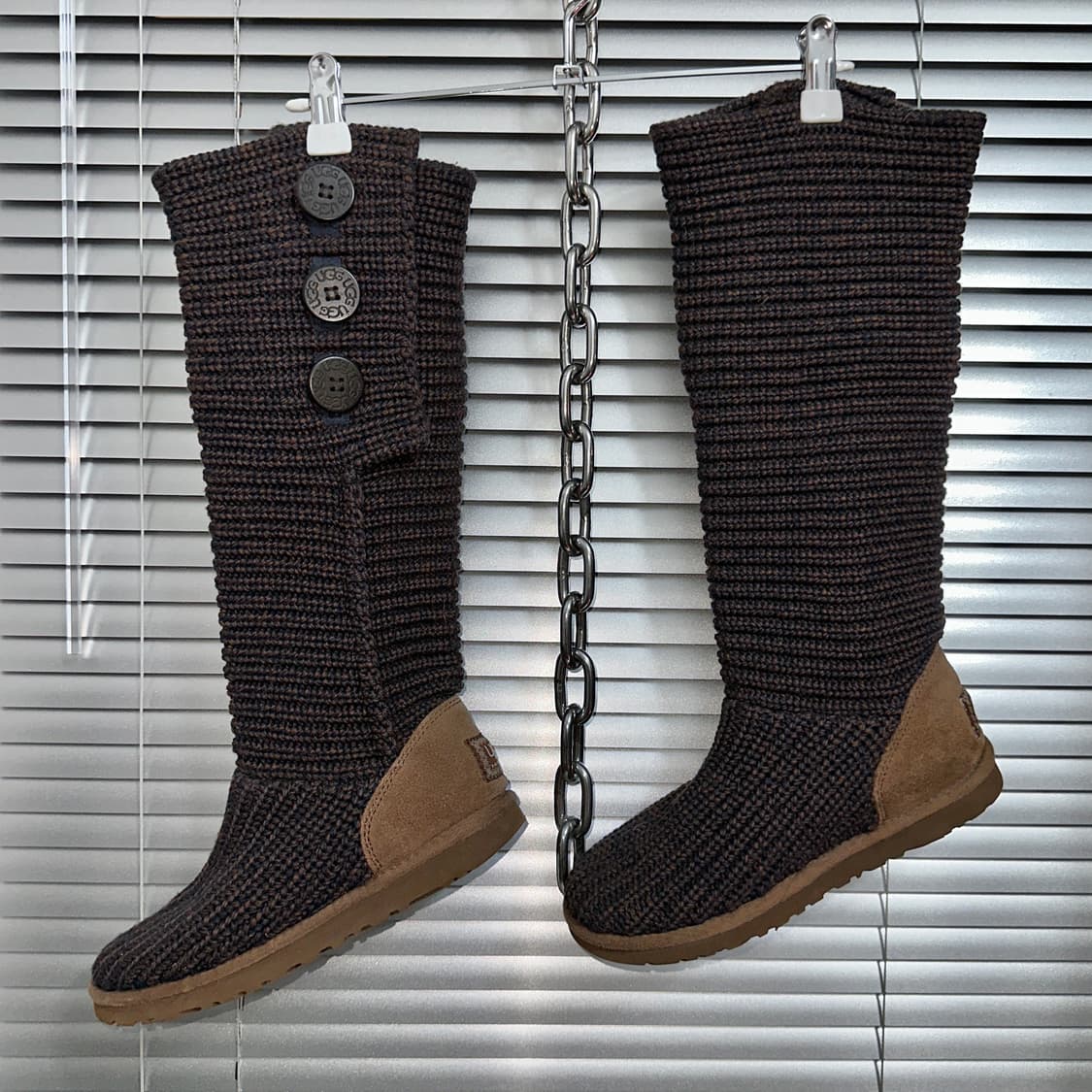 00s 딥 브라운 니트 어그 카디 부츠 상품이미지2