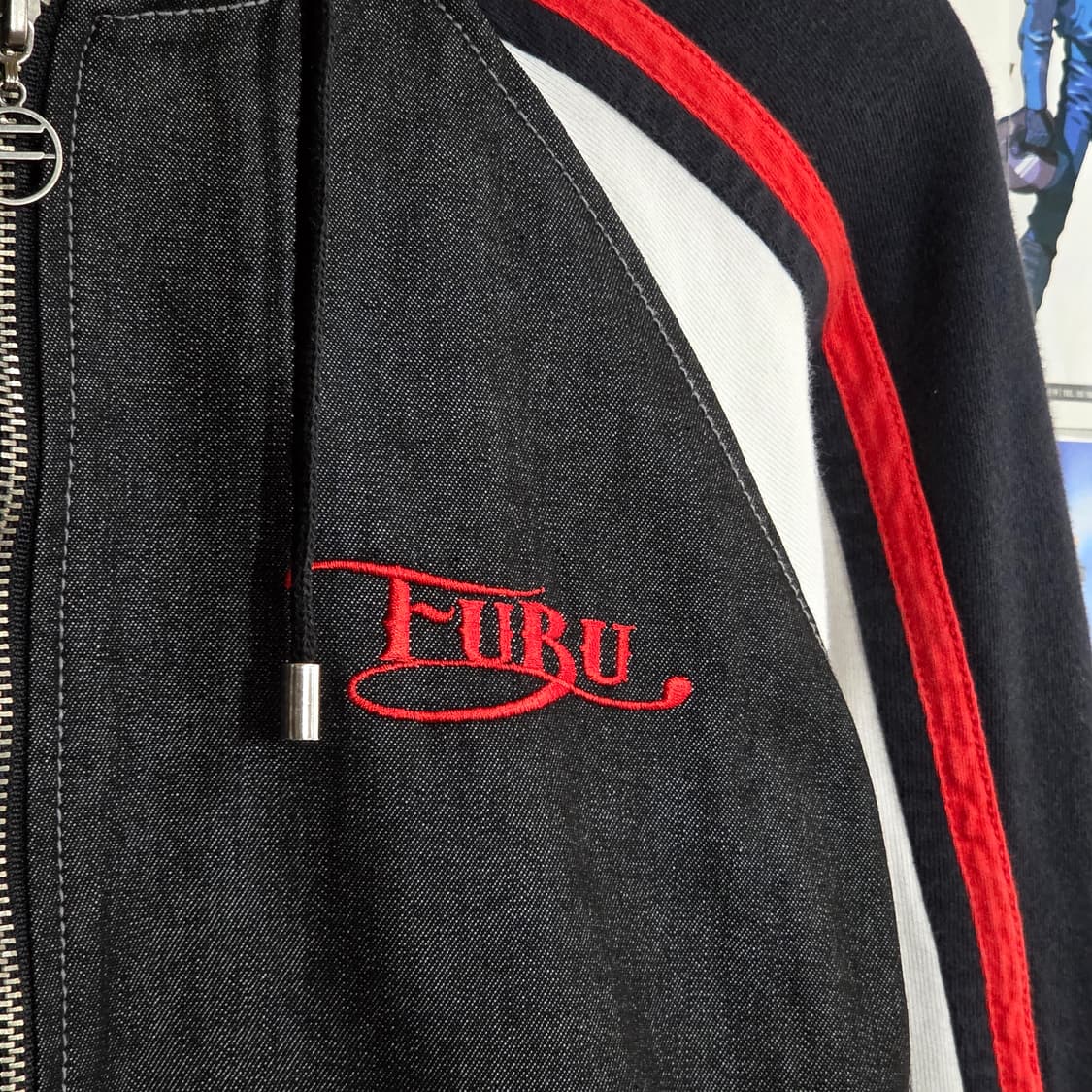 후부 레이싱 Y2K 데님 배색 후드 집업  상품이미지5