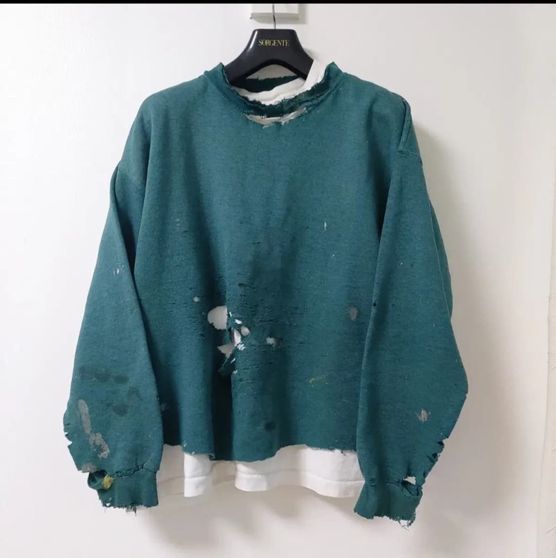 90's 빈티지 스웨트셔츠 디스트레스드 선페이드 상품이미지1