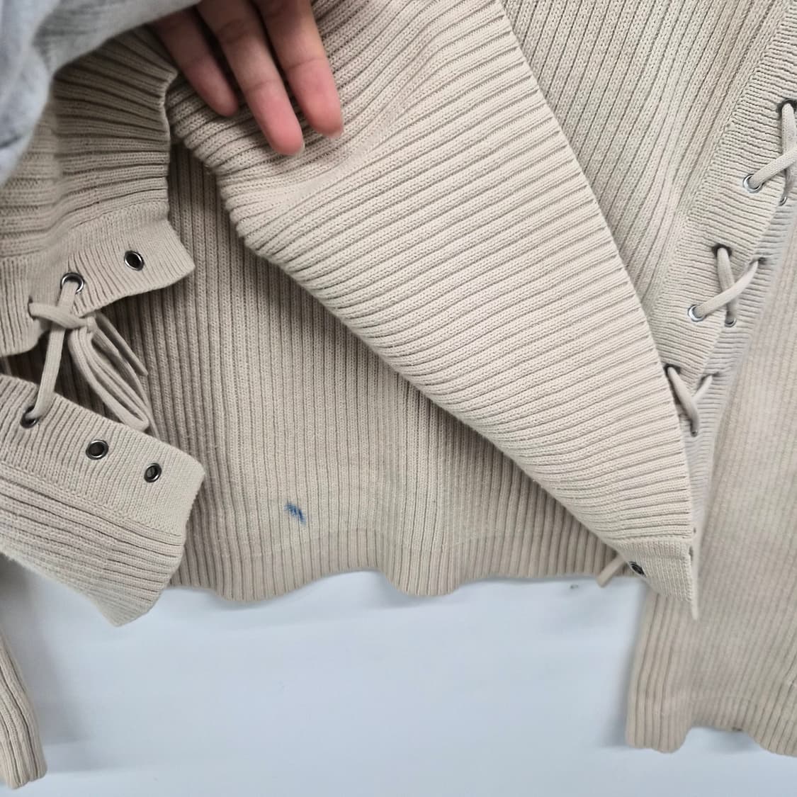 알마니 익스체인지 레이스업 니트 여성 M 상품이미지4