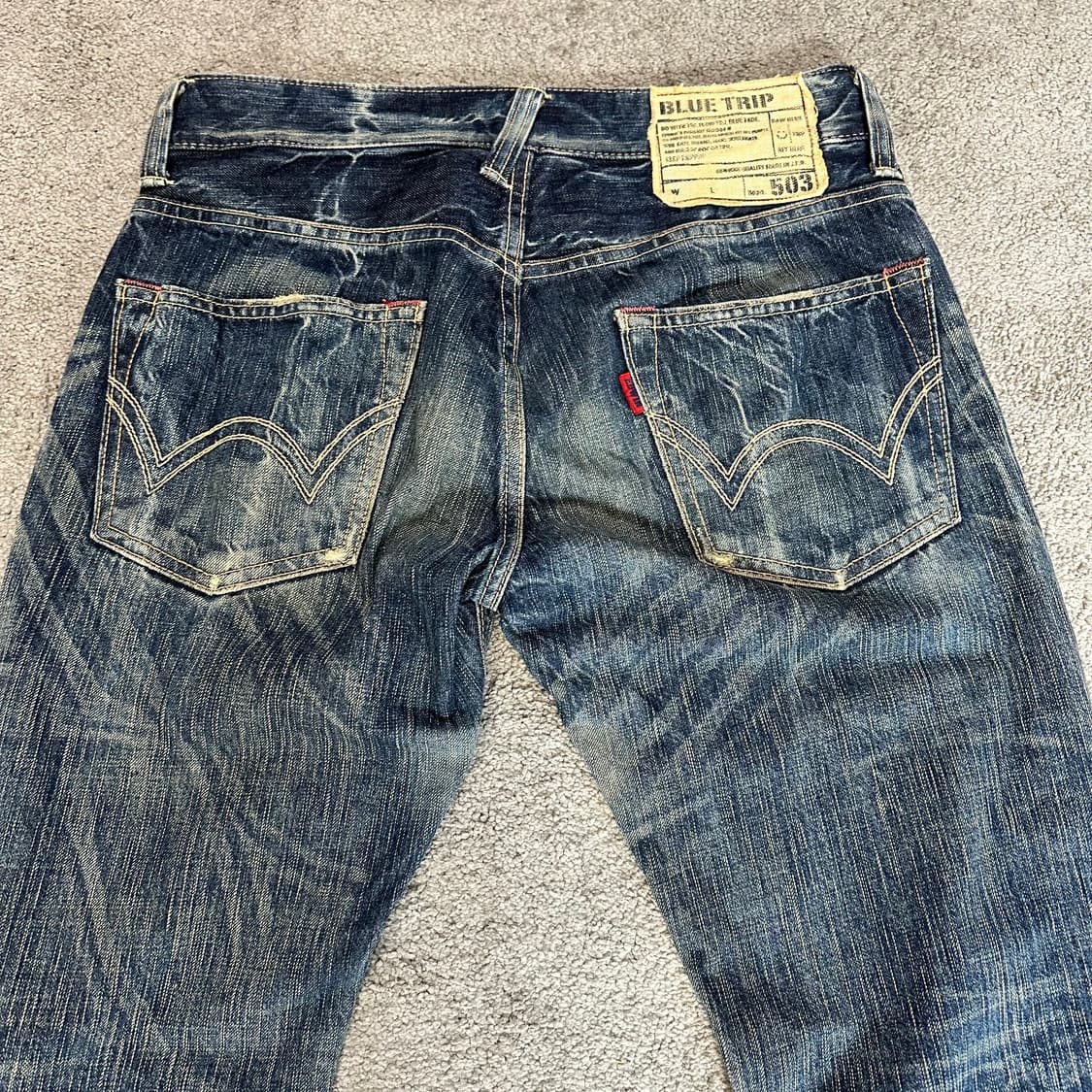 에드윈503 블루트립 페이드 세미 부츠컷 데님(28) 상품이미지9