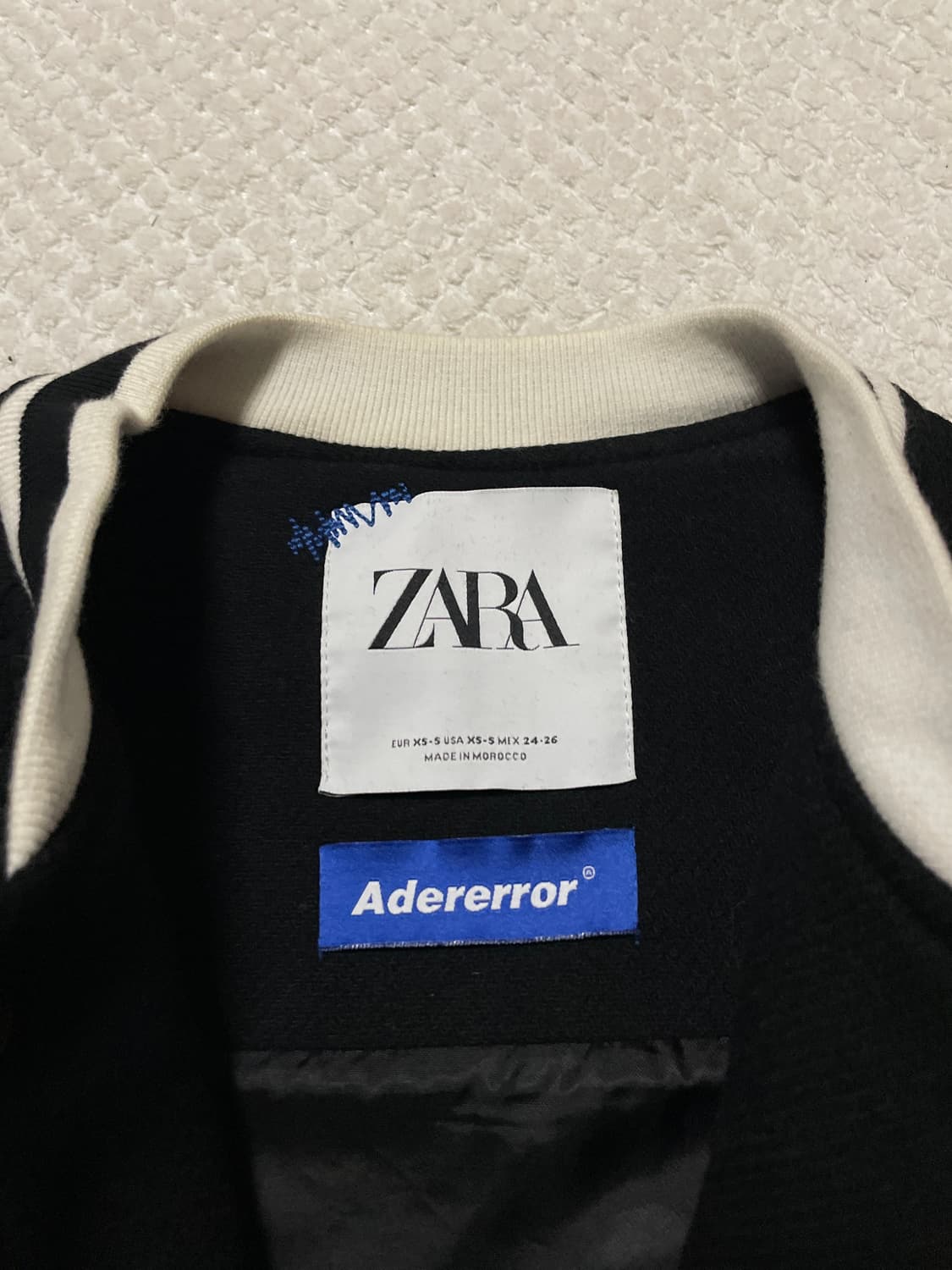 자라 X 아더에러 콜라보 울 블렌드 봄버 바시티 자켓(클리닝O) 상품이미지7