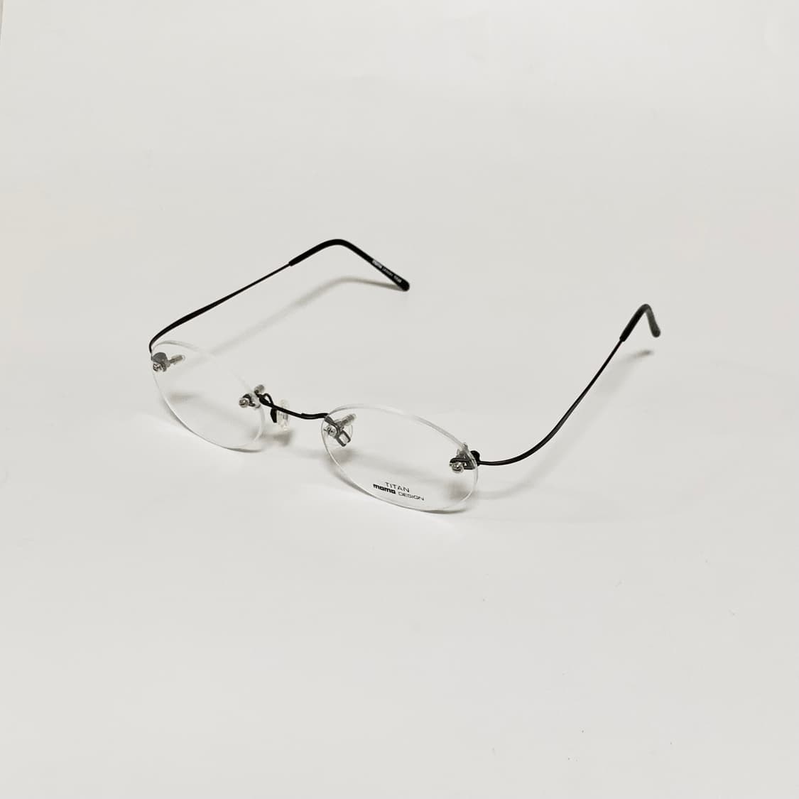 990 무테 원형 안경테 티타늄 무광 딥그린 라운드 빈티지 데드스탁 상품이미지2