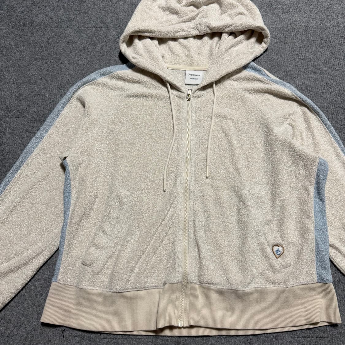 쥬시꾸뛰르 화이트 후드집업 L 상품이미지2