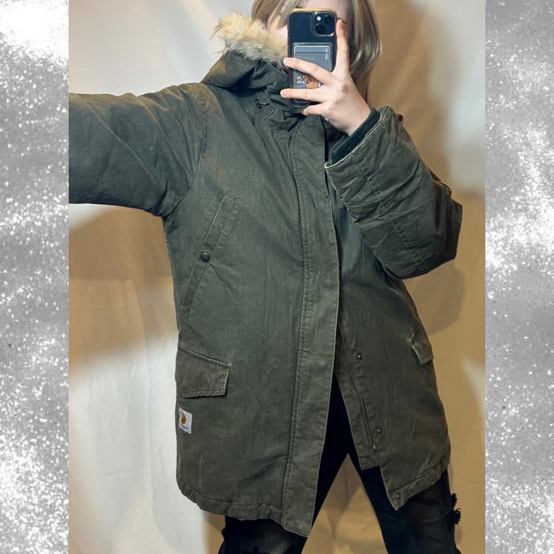 “ carhartt “ khaki long jk 상품이미지2