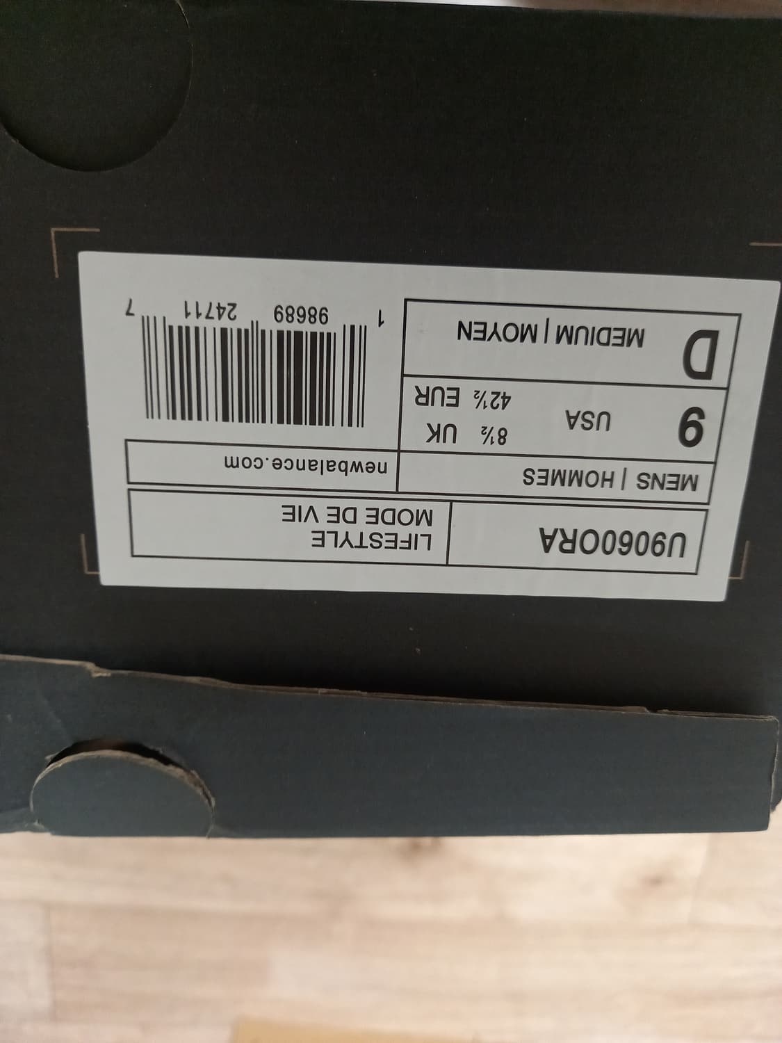 뉴발란스 블랙 9060 새상품   42.5 상품이미지7