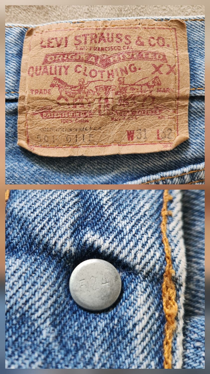 80s Levi's 리바이스 501 USA 중청 W31 L32 상품이미지7